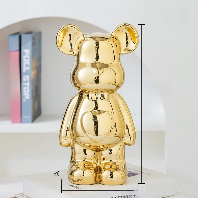 Aesthetic Bear Brick Ceramic Statue