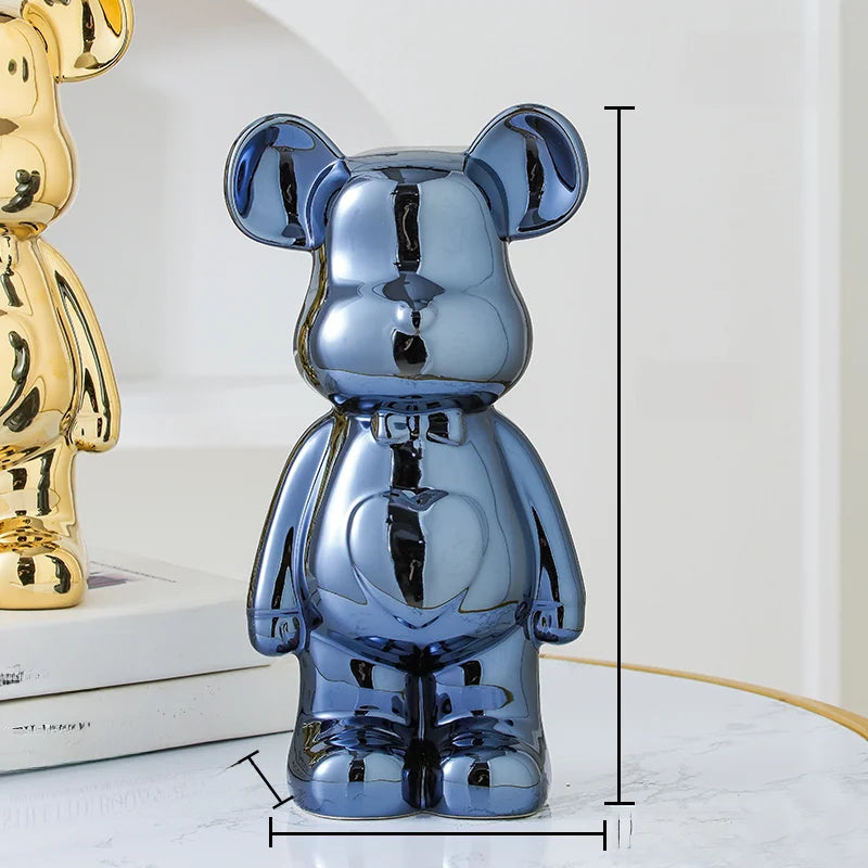 Aesthetic Bear Brick Ceramic Statue
